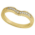 Antique Style Pave-Set Diamond Wedding Band 14k Yellow Gold (0.12ctw)