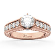 Vintage Diamond Engagement Ring Setting 18k Rose Gold (1.05ct)