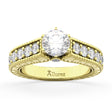 Vintage Diamond Engagement Ring Setting 18k Yellow Gold (1.05ct)