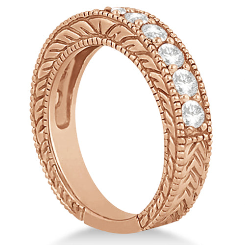 Antique Diamond Wedding & Engagement Ring Set 14k Rose Gold (2.15ct)