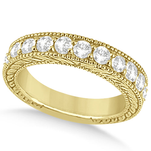 Antique Diamond Wedding & Engagement Ring Set 18k Yellow Gold (2.15ct)