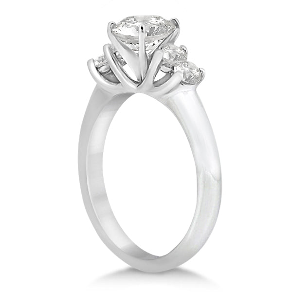 Five Stone Diamond Engagement Ring For Women 14k White Gold (0.40ct)