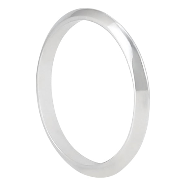 Knife Edge Wedding Band in 18k White Gold (2.7 mm)