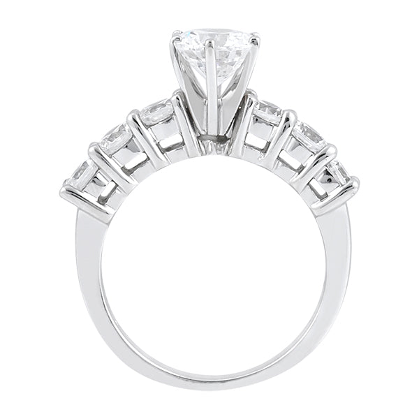 Seven-Stone Diamond Engagement Ring in 18k White Gold (0.30 ctw)