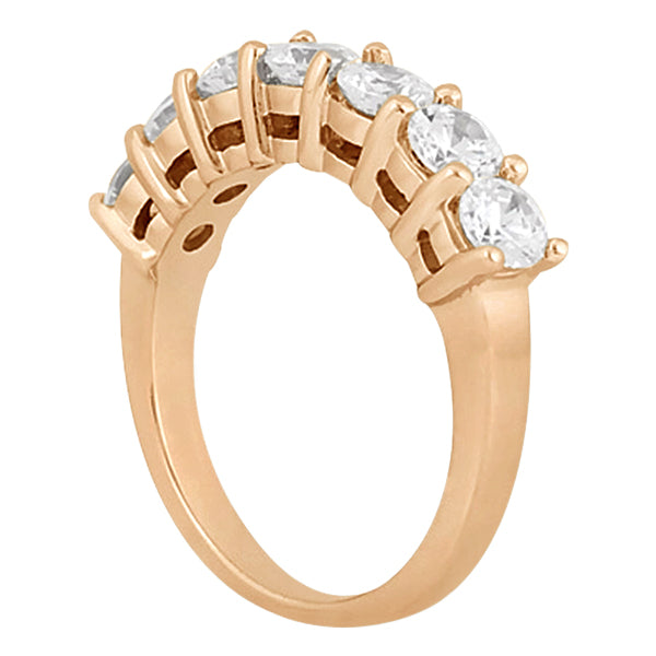 Semi-Eternity Diamond Wedding Band in 14k Rose Gold (0.35 ctw)