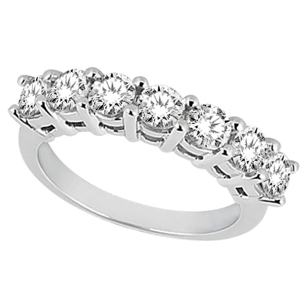 Semi-Eternity Diamond Wedding Band in 14k White Gold (0.35 ctw)
