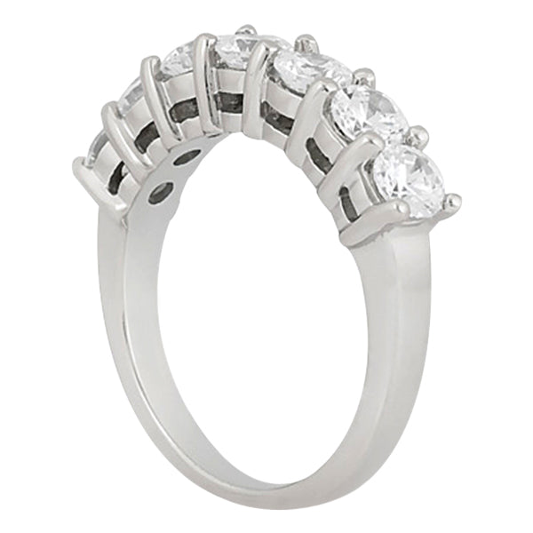 Semi-Eternity Diamond Wedding Band in 14k White Gold (0.35 ctw)