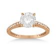 Petite Eternity Diamond Engagement Ring 14k Rose Gold (0.55ct)
