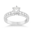 Channel Set Princess Diamond Engagement Ring 14k White Gold (0.50ct)