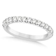 Diamond Accented Wedding Band 14k White Gold (0.48ct)