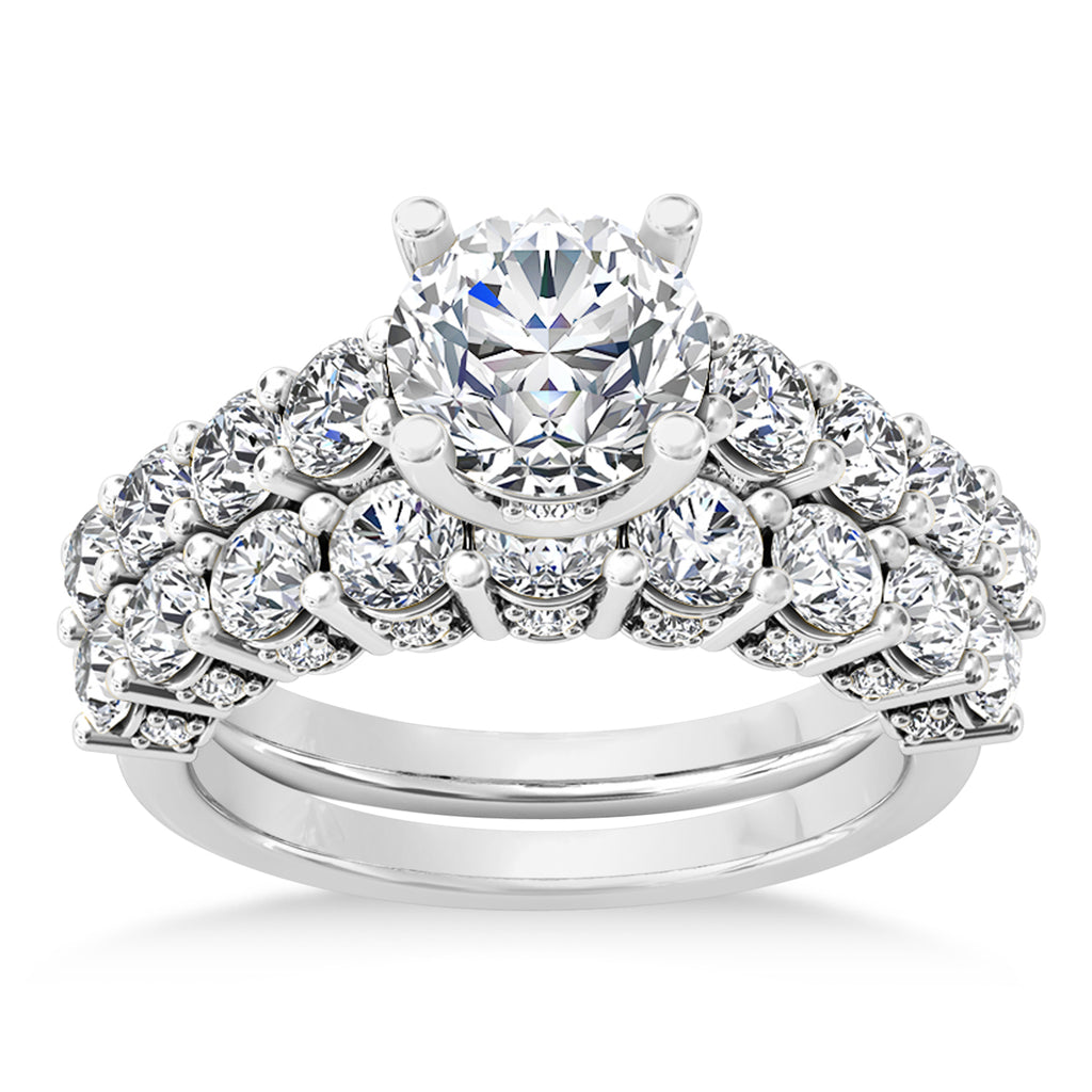 Diamond Prong Set Bridal Set Palladium (2.23ct)