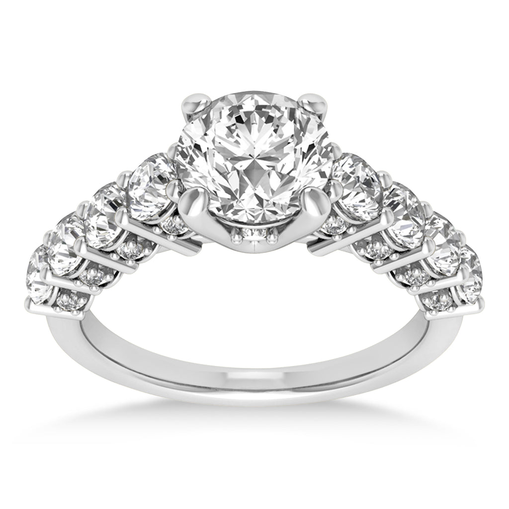 Diamond Prong Set Bridal Set Palladium (2.23ct)