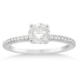 Diamond Accented Engagement Ring Setting 18k White Gold 0.18ct