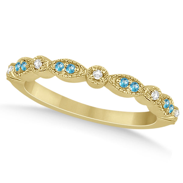 Emerald & Diamond Marquise Engagement Ring 14k Yellow Gold (0.20ct)
