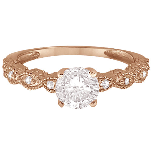 Petite Marquise Diamond Engagement Ring 18k Rose Gold (0.10ct)