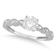 Petite Antique-Design Lab Diamond Engagement Ring 14k White Gold (2.50ct)
