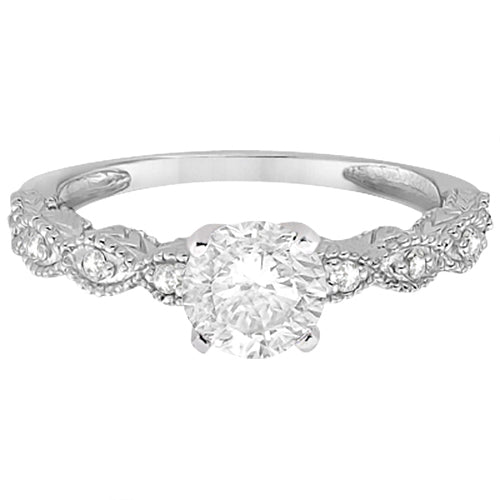 Petite Marquise Diamond Engagement Ring Platinum (0.10ct)