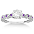 Vintage Marquise Amethyst Engagement Ring Palladium (0.18ct)
