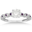 Vintage Marquise Lab Alexandrite Engagement Ring Palladium (0.18ct)