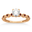 Vintage Marquise Garnet Engagement Ring 14k Rose Gold (0.18ct)