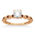 Vintage Marquise Garnet Engagement Ring 18k Rose Gold (0.18ct)