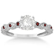 Vintage Marquise Garnet Engagement Ring Palladium (0.18ct)