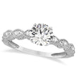 Vintage Style Moissanite Engagement Ring in Palladium (1.18ct)