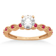 Vintage Marquise Ruby Engagement Ring 18k Rose Gold (0.18ct)