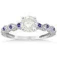 Vintage Marquise Tanzanite Engagement Ring 14k White Gold (0.18ct)
