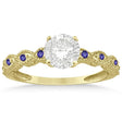 Vintage Marquise Tanzanite Engagement Ring 14k Yellow Gold (0.18ct)