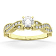 Infinity Twisted Diamond Engagement Ring 18k Yellow Gold (0.25ct)