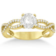 Pave Diamond Infinity Eternity Engagement Ring 14k Yellow Gold (0.40ct)