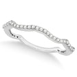 Curved Eternity Diamond Wedding Band 14k White Gold Setting (0.25ct)