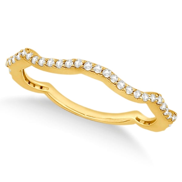 Contour Eternity Diamond Wedding Band 14k Yellow Gold Setting (0.25ct)