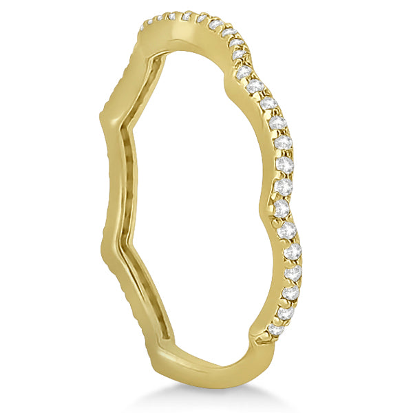 Contour Eternity Diamond Wedding Band 14k Yellow Gold Setting (0.25ct)