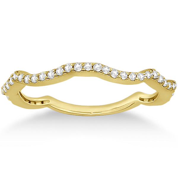 Contour Eternity Diamond Wedding Band 14k Yellow Gold Setting (0.25ct)