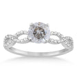 Twisted Infinity Round Salt & Pepper Diamond Engagement Ring Platinum (1.50ct)