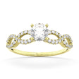 Twisted Infinity Diamond Engagement Ring Setting 14K Yellow Gold (0.21ct)