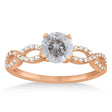 Twisted Infinity Round Salt & Pepper Diamond Engagement Ring 14k Rose Gold (2.00ct)