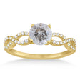 Twisted Infinity Round Salt & Pepper Diamond Engagement Ring 14k Yellow Gold (2.00ct)