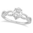 Infinity Pear-Cut Diamond Engagement Ring 14k White Gold (0.50ct)