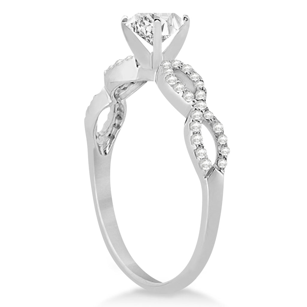 Infinity Pear-Cut Diamond Engagement Ring 14k White Gold (0.50ct)