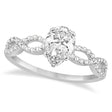 Infinity Pear-Cut Lab Diamond Engagement Ring 14k White Gold (0.50ct)