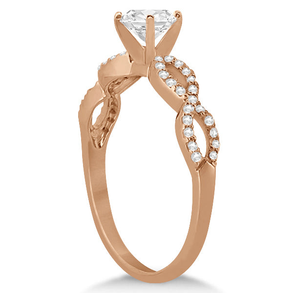 Twisted Infinity Round Lab Diamond Engagement Ring 14k Rose Gold (0.50ct)