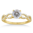 Twisted Infinity Round Salt & Pepper Diamond Engagement Ring 14k Yellow Gold (0.50ct)