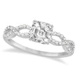 Infinity Asscher-Cut Lab Diamond Engagement Ring Palladium (0.75ct)