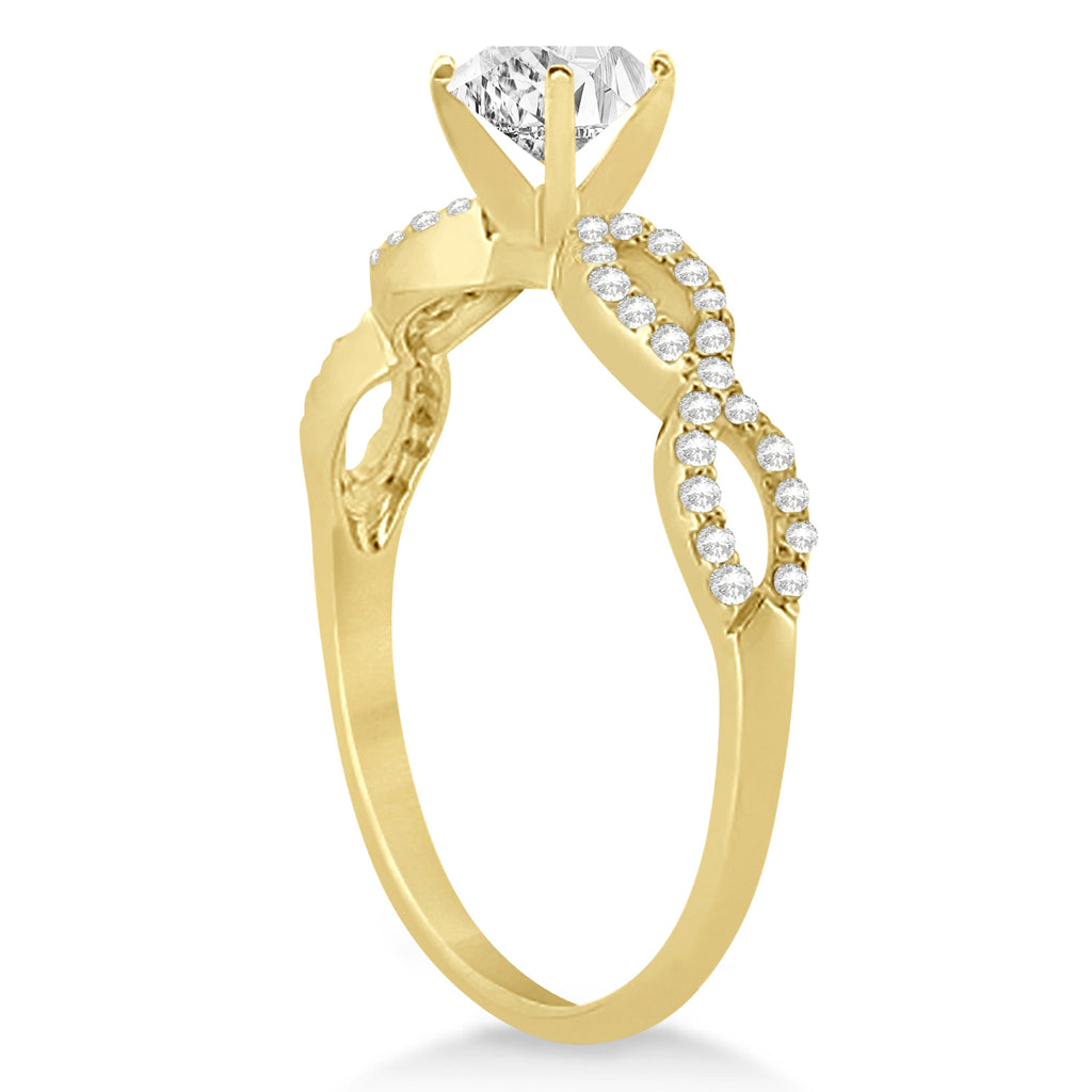 Infinity Pear-Cut Lab Diamond Engagement Ring 14k Yellow Gold (0.75ct)