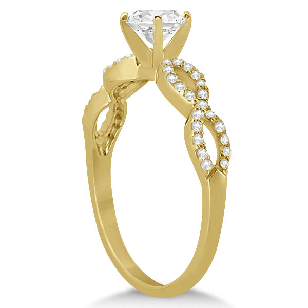 Twisted Infinity Round Lab Diamond Engagement Ring 14k Yellow Gold (0.75ct)