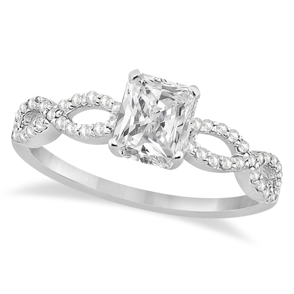 Infinity Radiant-Cut Diamond Engagement Ring Palladium (1.00ct)