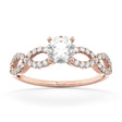 Twisted Infinity Lab Diamond Engagement Ring Setting 14K Rose Gold (0.21ct)